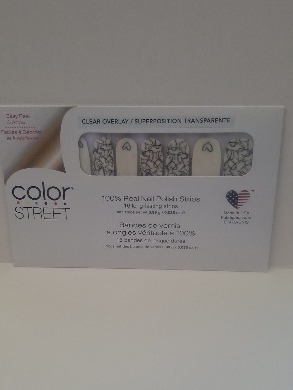 Color Street Clear Overlay Nail Polish Strips - Eat Your Heart Out